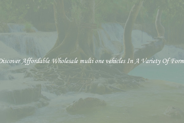 Discover Affordable Wholesale multi one vehicles In A Variety Of Forms