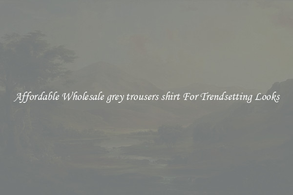 Affordable Wholesale grey trousers shirt For Trendsetting Looks