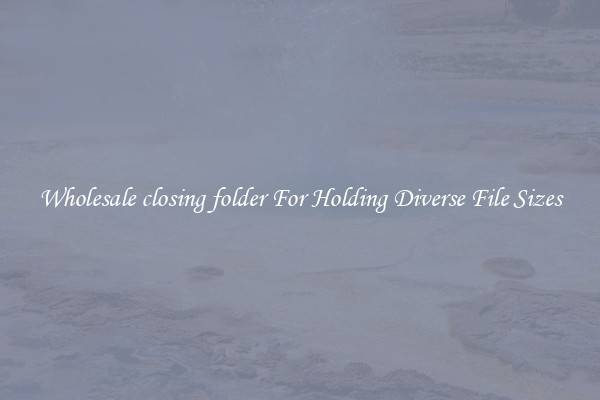 Wholesale closing folder For Holding Diverse File Sizes