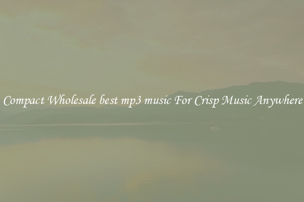 Compact Wholesale best mp3 music For Crisp Music Anywhere