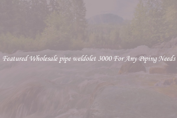 Featured Wholesale pipe weldolet 3000 For Any Piping Needs