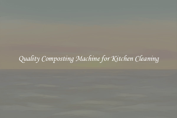 Quality Composting Machine for Kitchen Cleaning