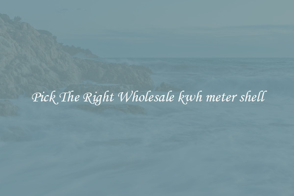 Pick The Right Wholesale kwh meter shell