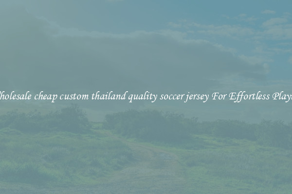 Wholesale cheap custom thailand quality soccer jersey For Effortless Playing