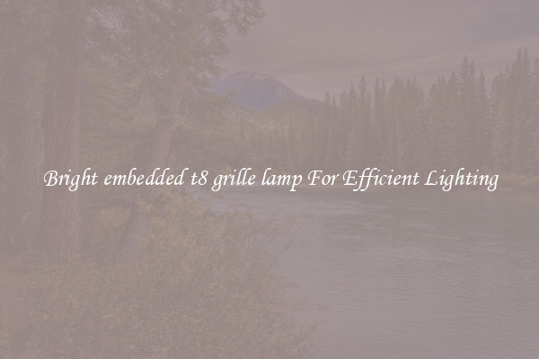 Bright embedded t8 grille lamp For Efficient Lighting