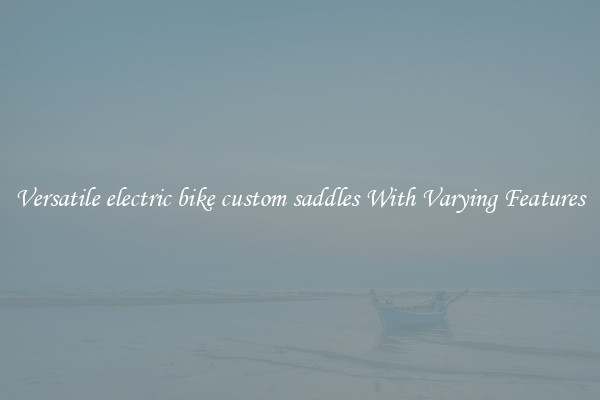 Versatile electric bike custom saddles With Varying Features