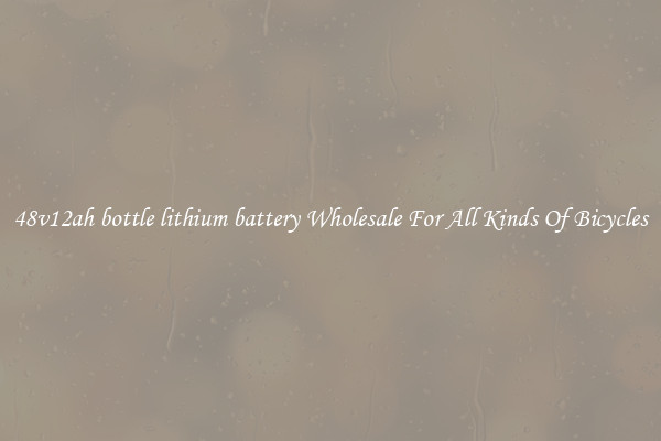 48v12ah bottle lithium battery Wholesale For All Kinds Of Bicycles