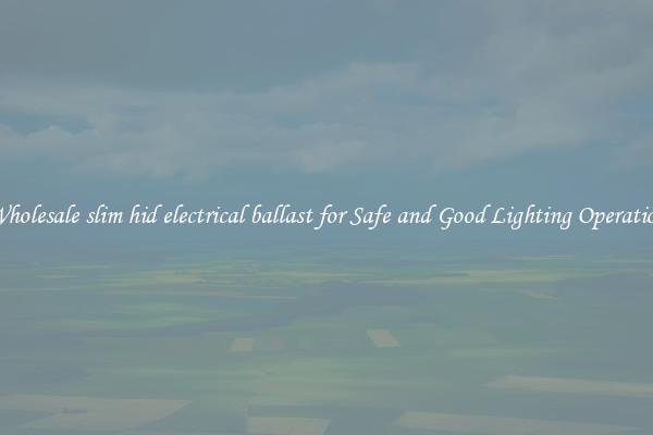 Wholesale slim hid electrical ballast for Safe and Good Lighting Operation