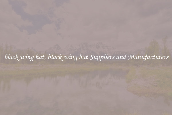 black wing hat, black wing hat Suppliers and Manufacturers