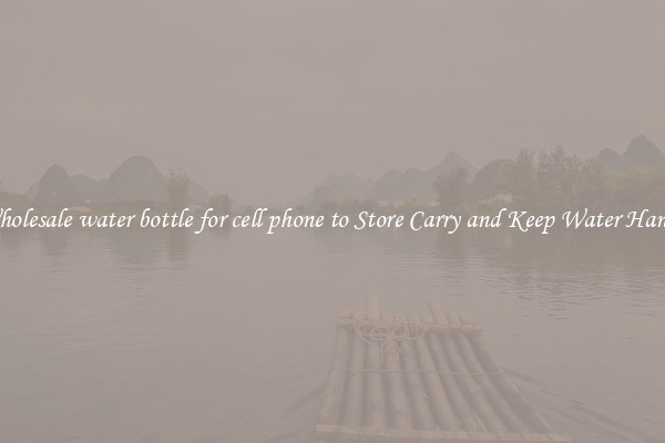 Wholesale water bottle for cell phone to Store Carry and Keep Water Handy