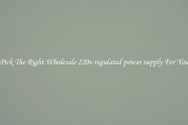 Pick The Right Wholesale 220v regulated power supply For You