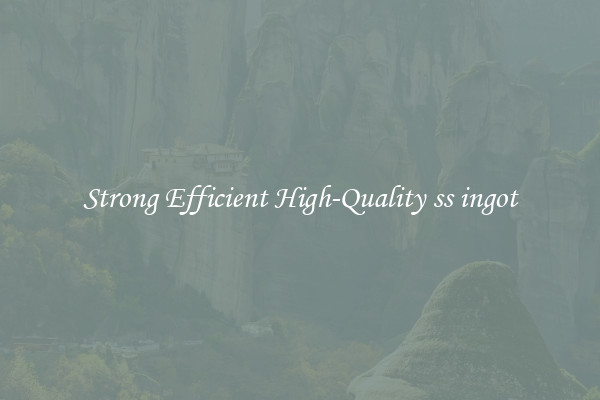 Strong Efficient High-Quality ss ingot